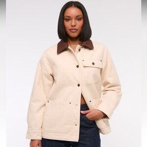 Abercrombie mid length twill workwear jacket